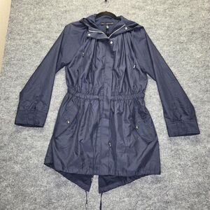 White House Black Market Jacket Womens Small Hooded Drawstring Coat Rain Wind